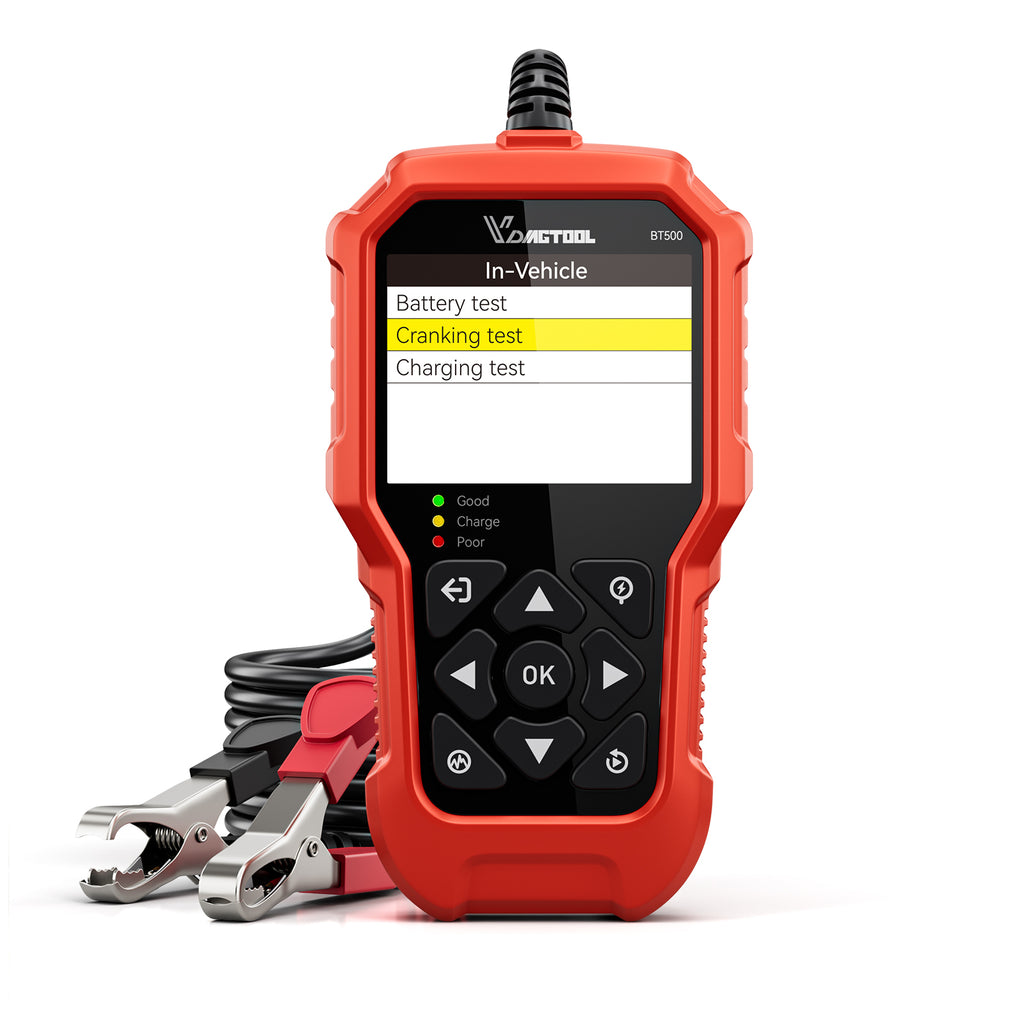 Testeur de batterie de voiture 6 V 12 V 24 V VDIAGTOOL BT500, Testeur de charge de batterie 5-3000 CCA