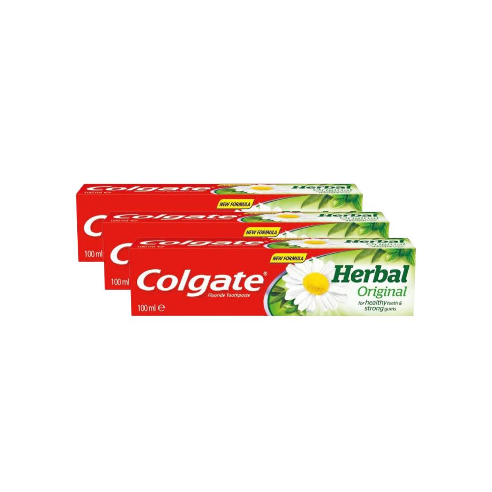 Colgate Tandpaste Herbal 100 ml - Pack of 3 (3 x 100ml = 3 tubes)