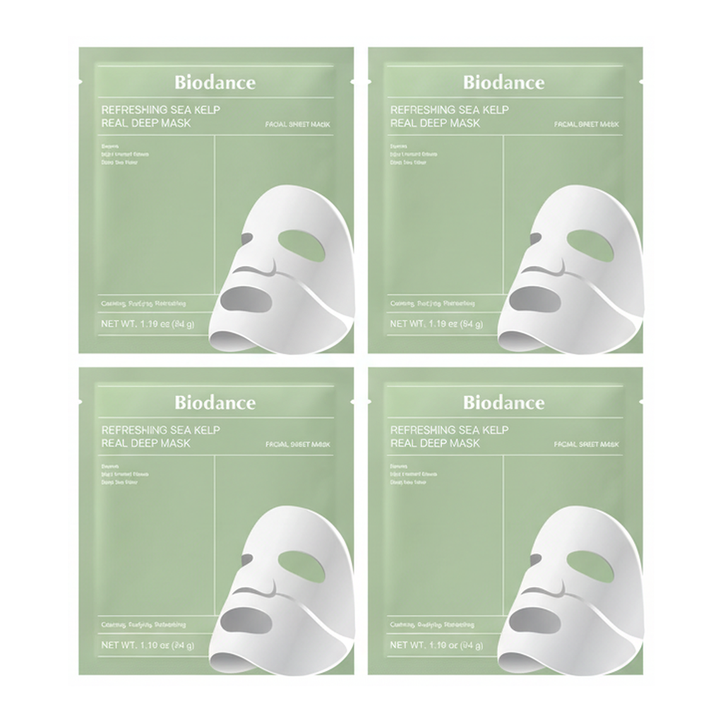Biodance Masque Apaisant et Réconfortant aux Algues 34 g x 4 Pièces