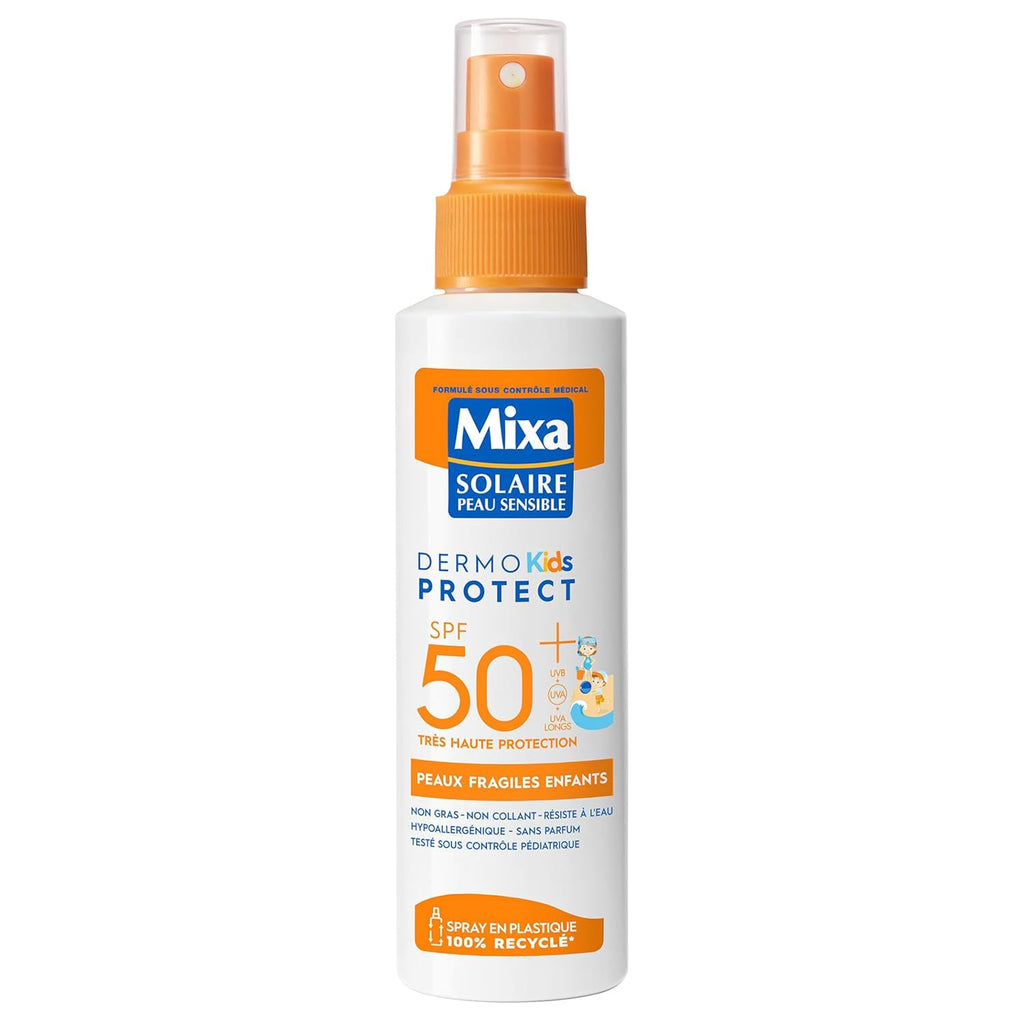 MIXA Dermo Protect Kids Spray Solaire Peaux Fragiles Enfants SPF50+ 150ml Vaporisateur