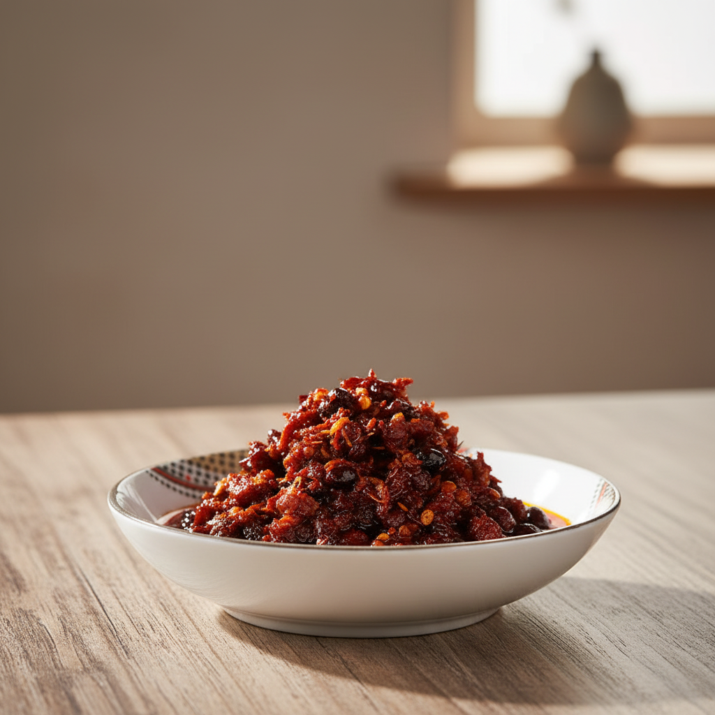 Lao Gan Ma Porc effiloché à l'huile de piment avec sauce aux haricots noirs - 280 g