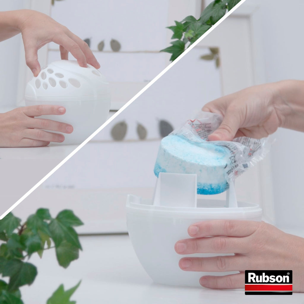 Rubson Sensation Relax Recharges universelles pour absorbeur d'humidité parfum lavande (2 x 300 g) – Recharges 3 en 1 anti-humidité, anti-odeur et agréable parfum