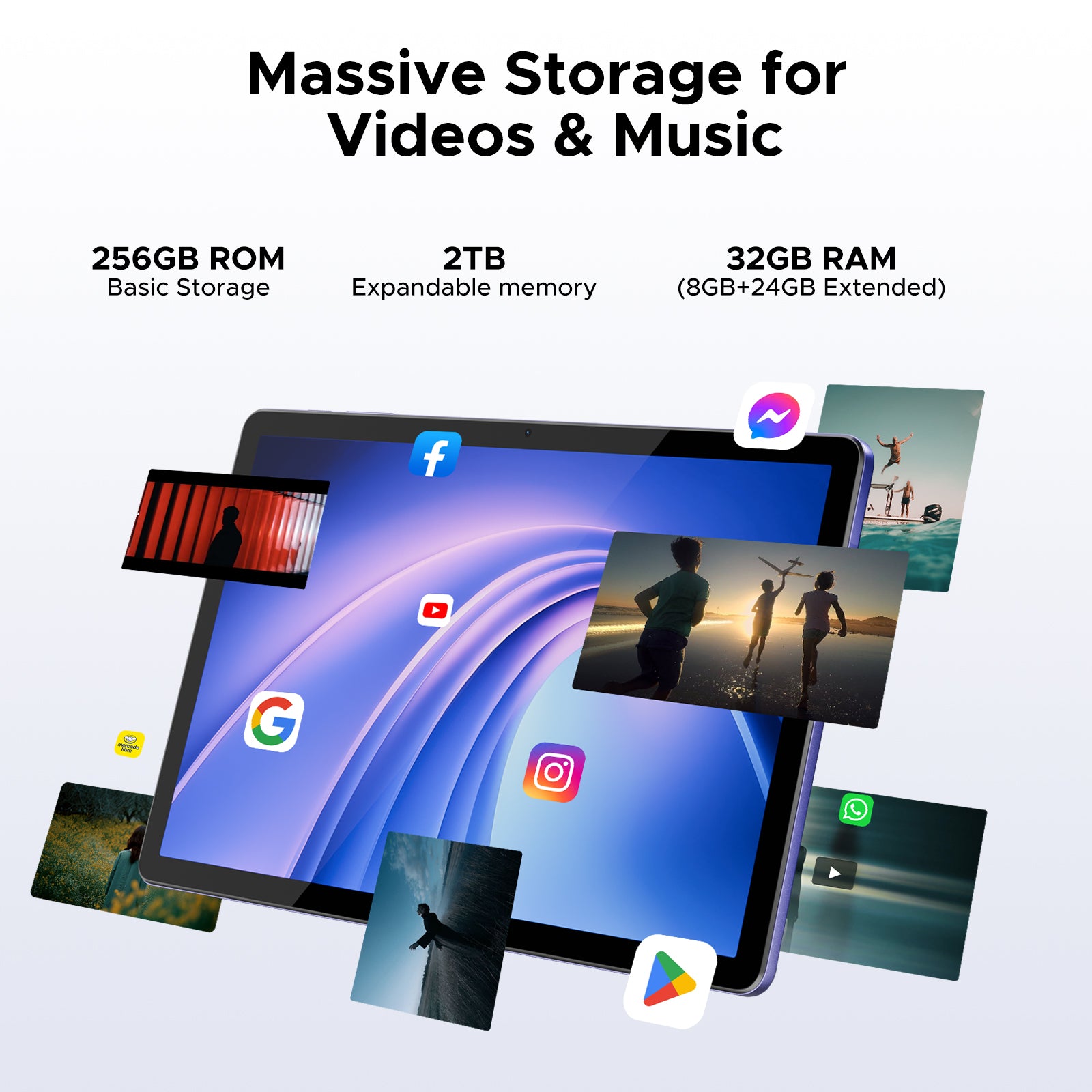 DOOGEE Tab G6 Plus tablette 11 pouces, Android 15, modèle 2025, compatible 5G/Wi‑Fi, emplacement pour carte SIM intégré, écran IA FHD+, 32GB RAM + 256GB ROM, 2TB, 8000mAh, octa-core T7280, compatible Widevine L1, GPS, noir