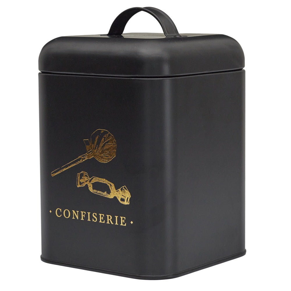 COOK CONCEPT Boîte à confiserie en métal noir et doré