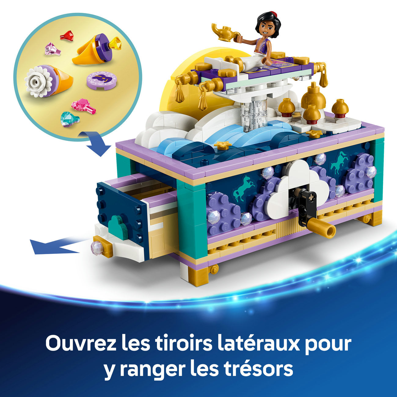 LEGO Disney Princess 43295 La boîte à bijoux de Jasmine