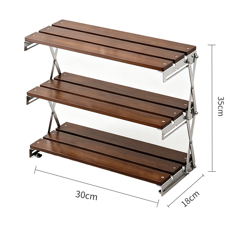 JORDAN&JUDY Étagère de rangement de bureau pliable à 3 niveaux, pour tasses et présentoir
