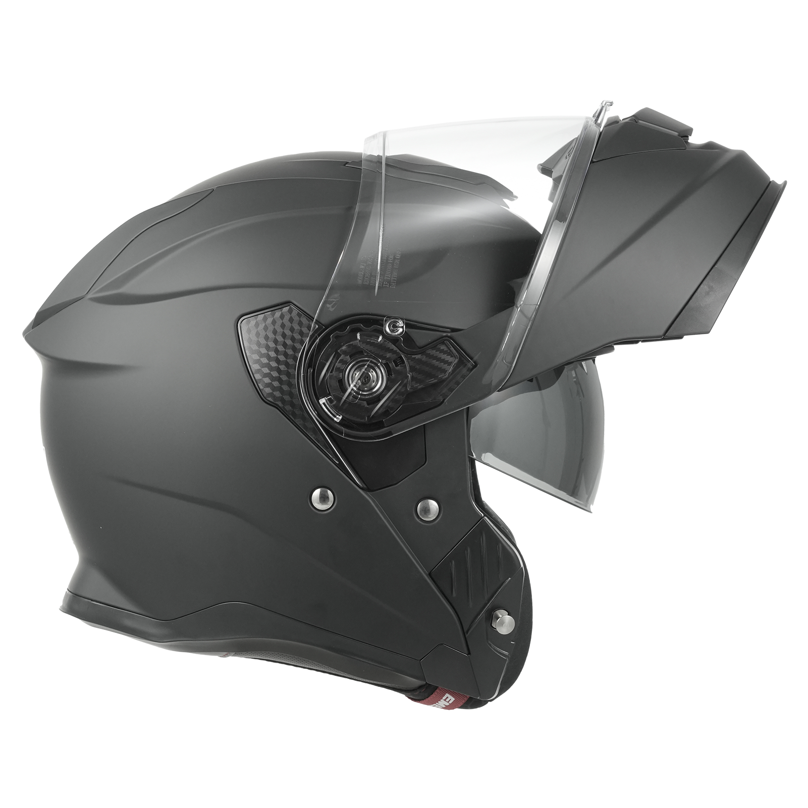 MY Casque de moto modulable intégral 935, certifié ECE 22.06, avec double visière pour hommes et femmes - Noir mat - Taille L