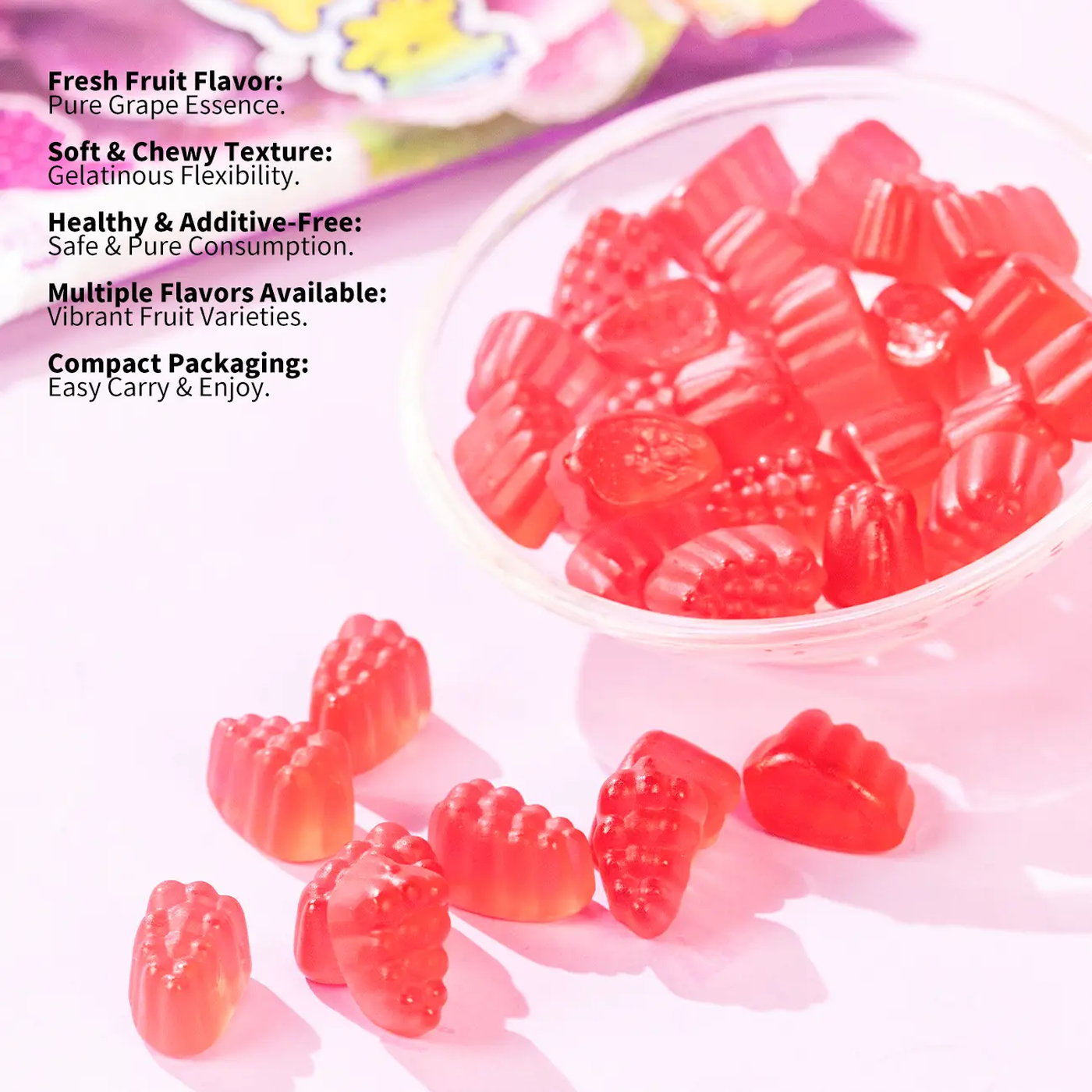 WANT WANT bonbons QQ Gummy saveur raisin - 70 g