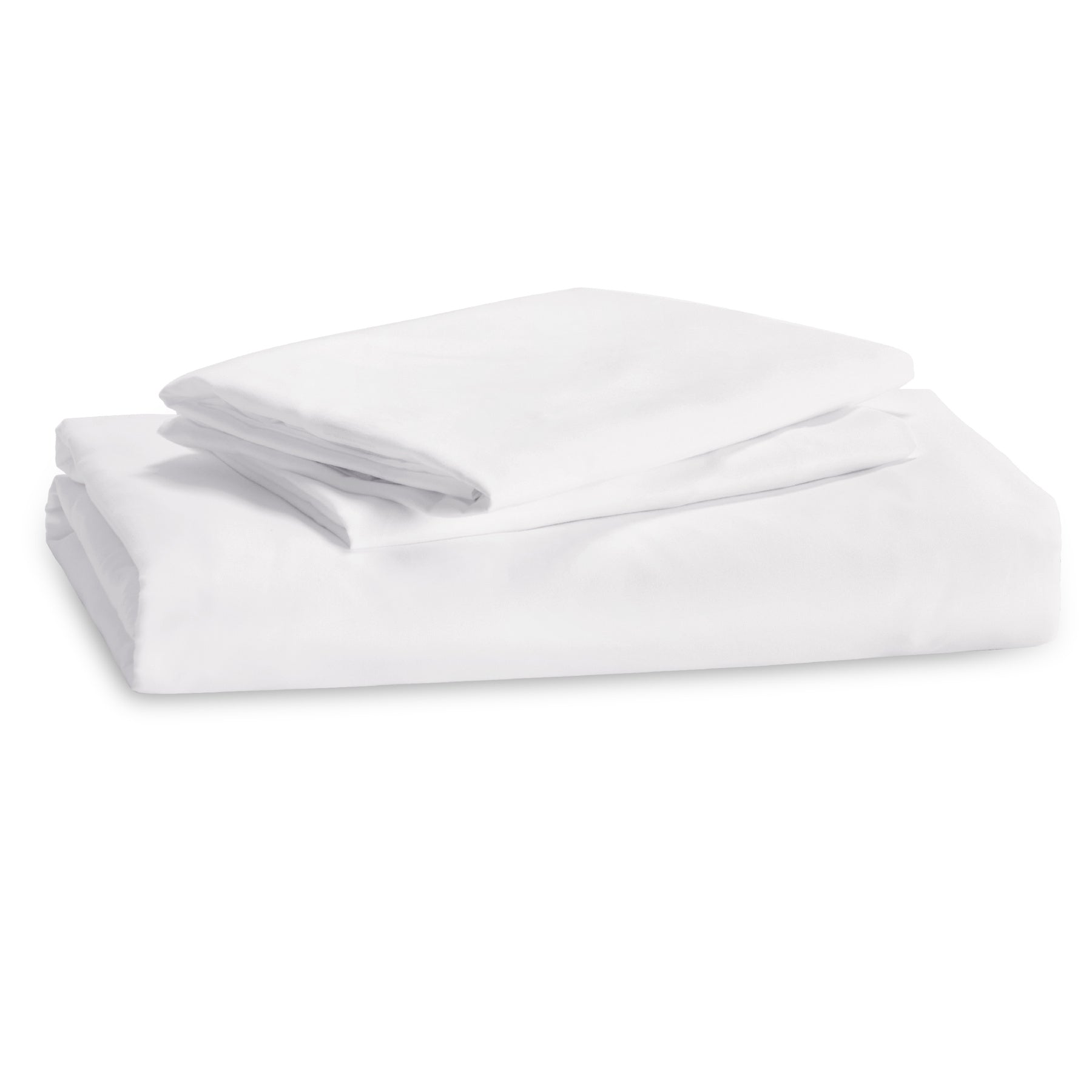 Parure de lit 4 pièces - 135 x 200 cm - Blanc - Avec 2 taies d'oreiller de 80 x 80 cm - En microfibre avec fermeture éclair, 90 % polyester