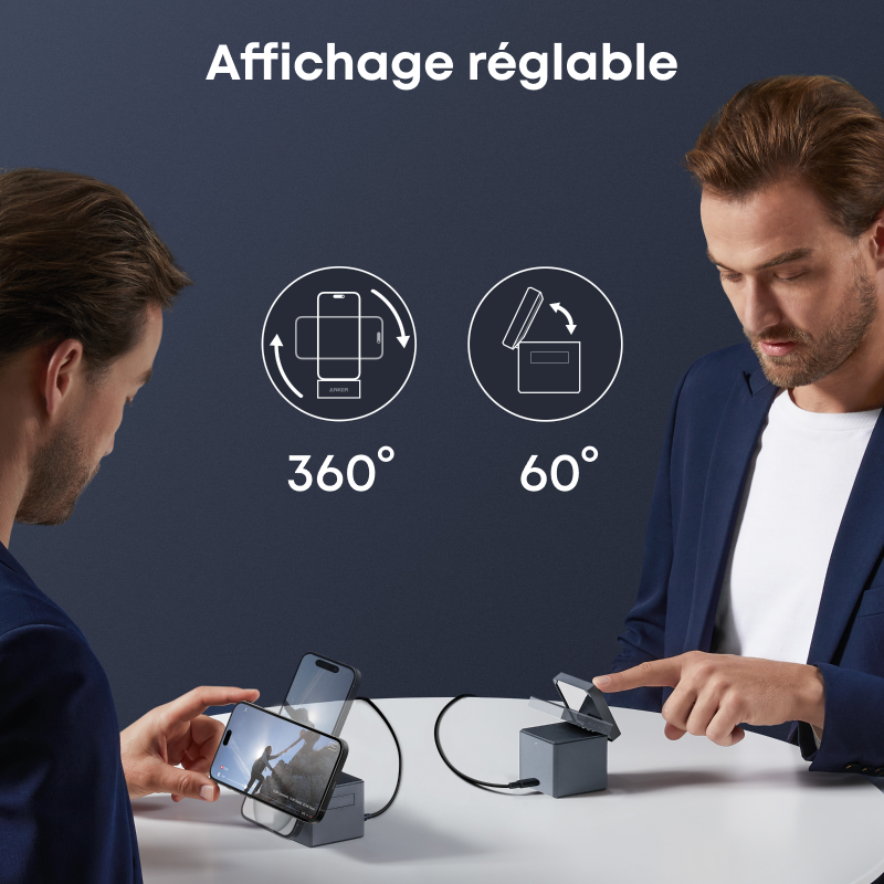 Anker Y1811G11 Chargeur mobile pour casques audio, smartphones et montres connectées - Noir, CA/USB, Sans fil, Charge rapide