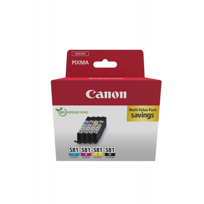 Canon 2103C006 Cartouches d’encre originales, Noir, Cyan, Magenta, Jaune (Lot de 4)