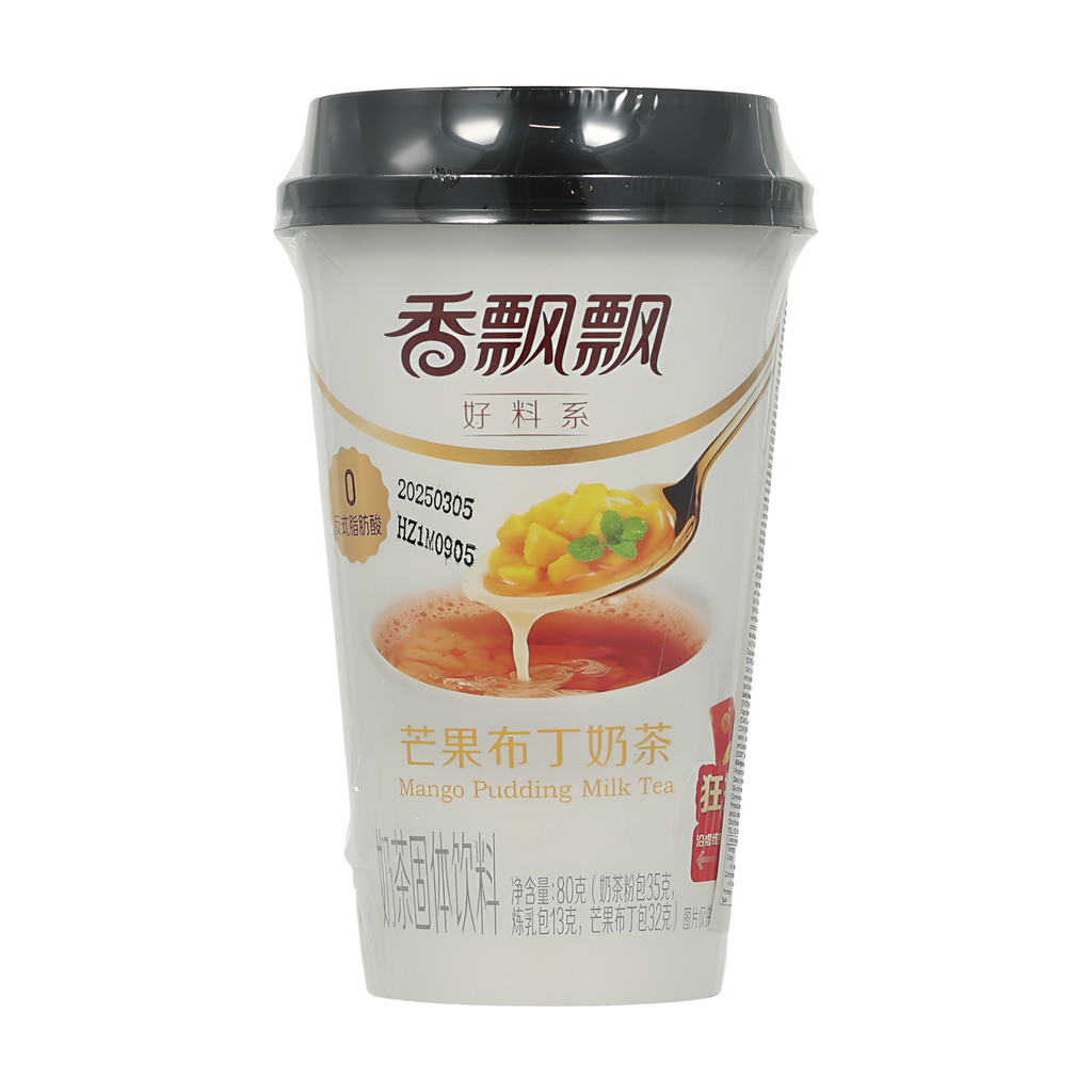 Xiang Piao Piao Thé au lait à la mangue avec pudding, avec édulcorants, 80 g