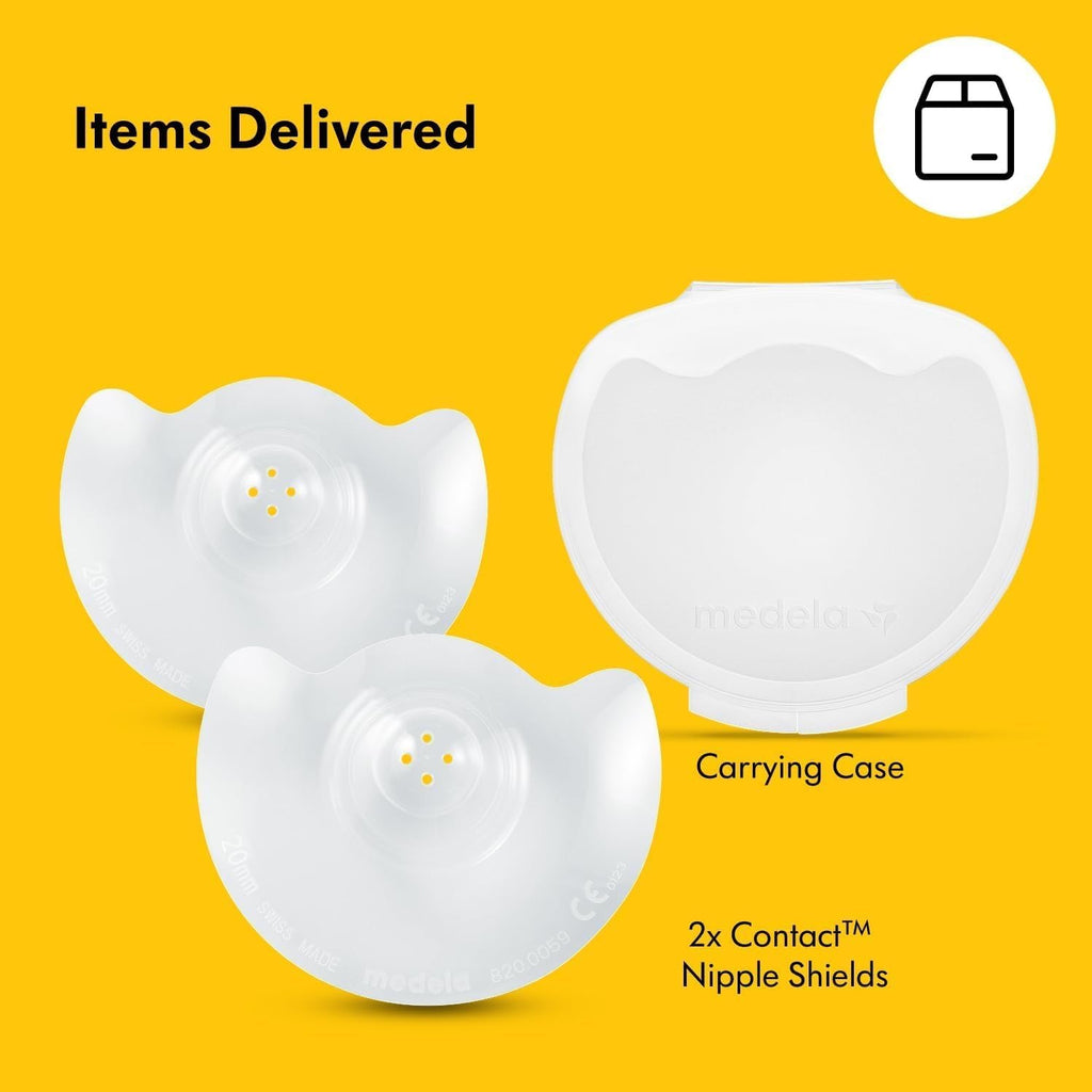 MEDELA Contact - Bouts de sein en silicone, taille M (20 mm), lot de 2