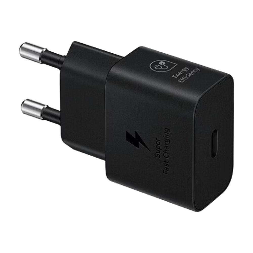 Samsung Adaptateur secteur mural USB-C d’origine à charge super rapide 25 W, Noir