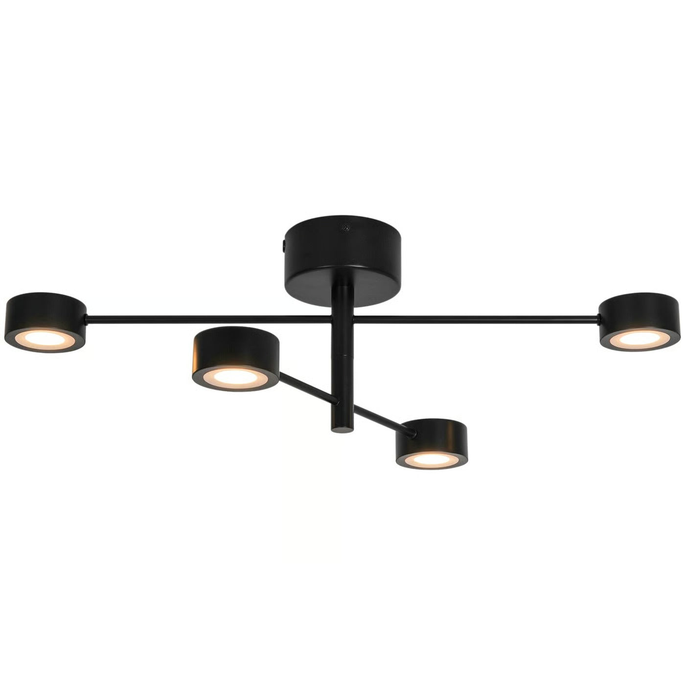 Spoterie CLYDE Flex 4 spots Rail - LED intégrée métal noir - blanc chaud 2700k IP20 - Nordlux, Intérieur