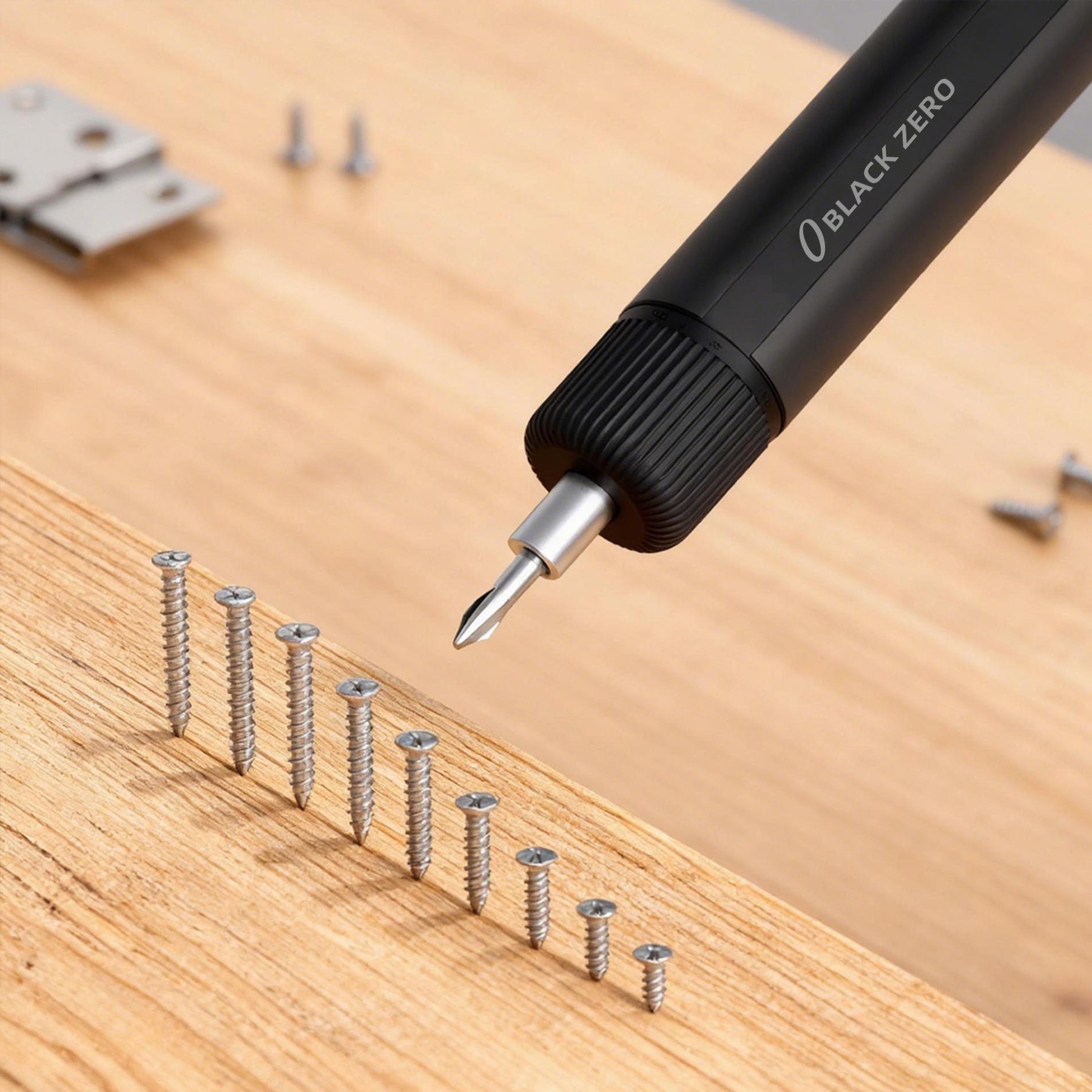 BLACK ZERO Tournevis sans fil, Kit de tournevis électrique puissant 3,6 V à couple élevé, Outil portatif multifonction pour bricolage à domicile, Rechargeable par USB, Compact et léger