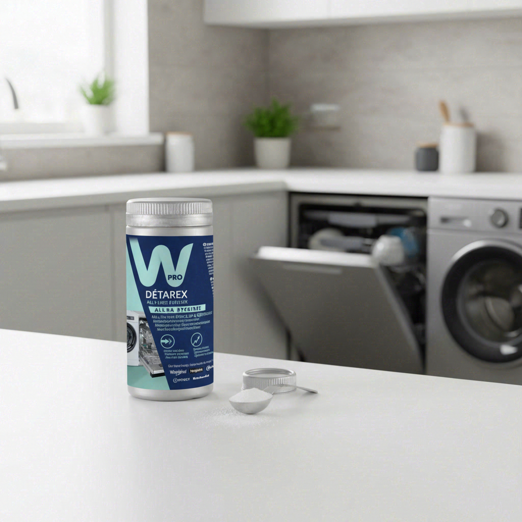 Wpro DES103 Détartrant lave-linge / lave-vaisselle en poudre - flacon monodose 250 g