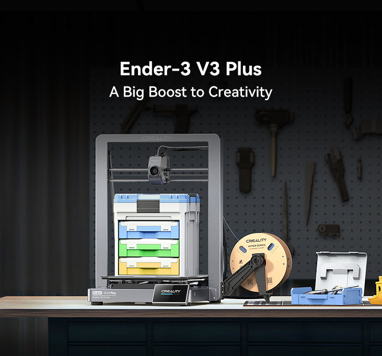 Creality Ender-3 V3 Plus Imprimante 3D CoreXZ 600 mm/s Nivellement automatique Extrudeuse à entraînement direct 300 x 300 x 330 mm