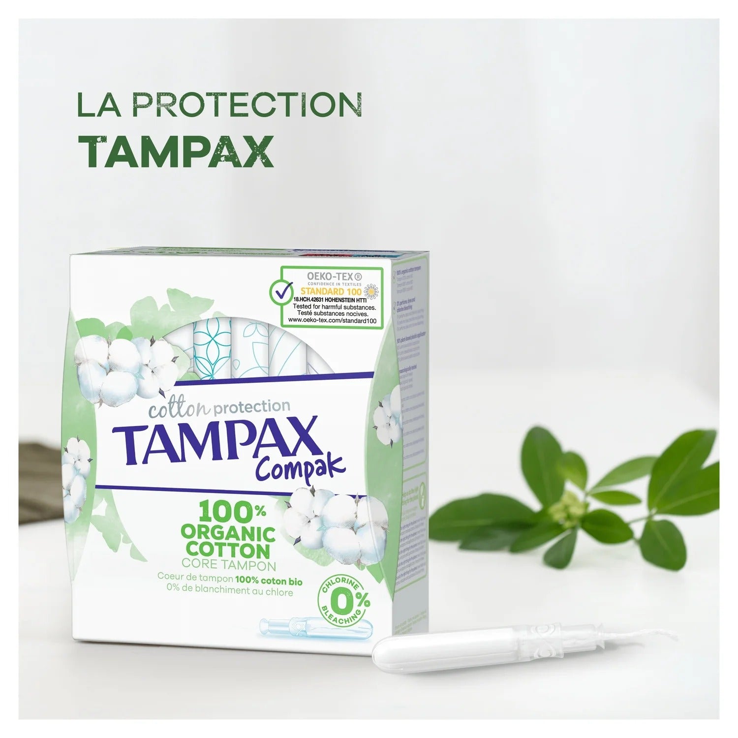 TAMPAX Cotton Protection Compak Super - Tampons avec applicateur - Lot de 14