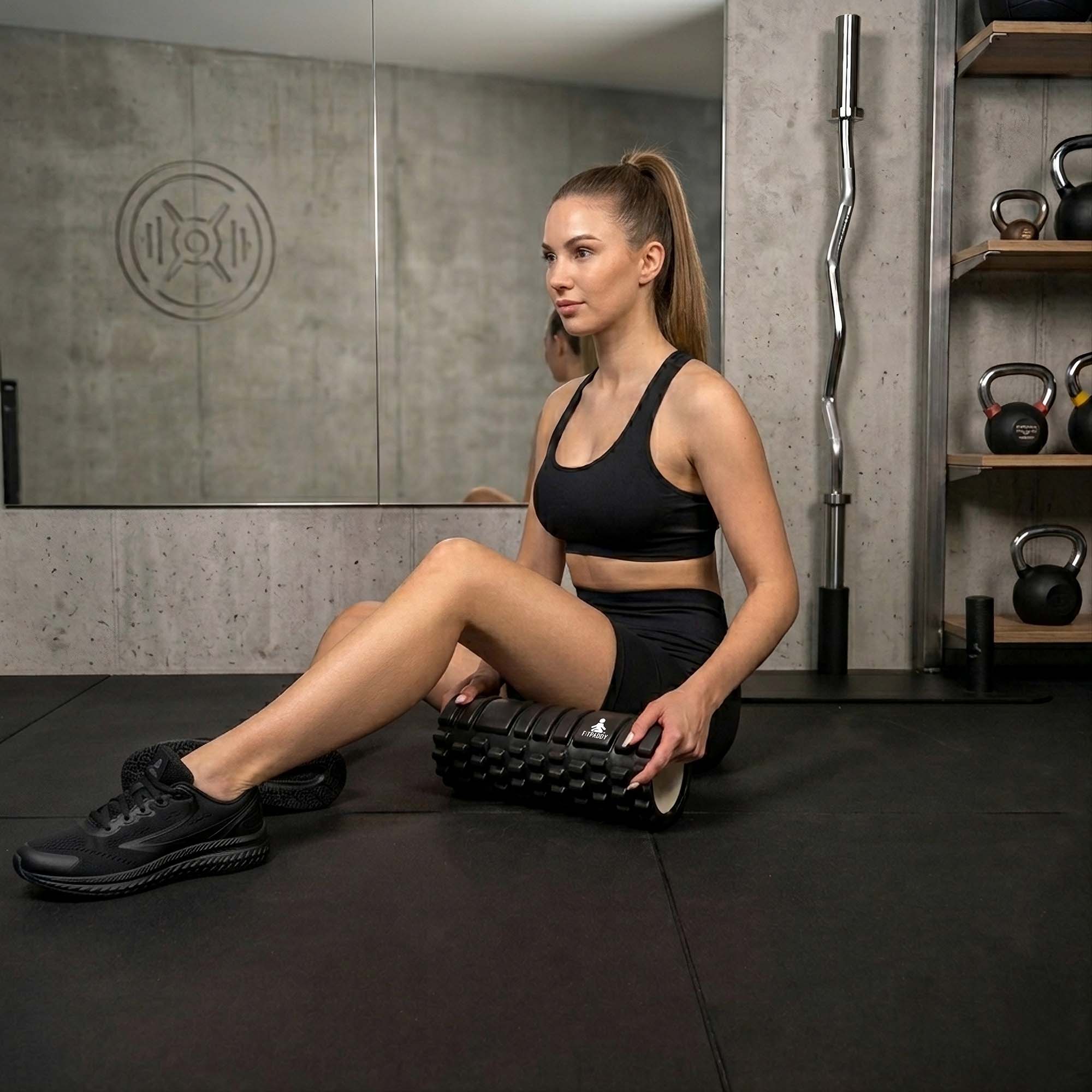 FITPADDY MROLLER01 EVA Rouleau de massage noir