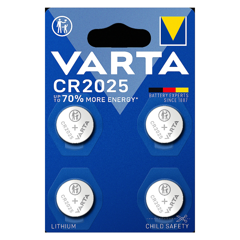 VARTA PILE LITHIUM CR2025 x 4