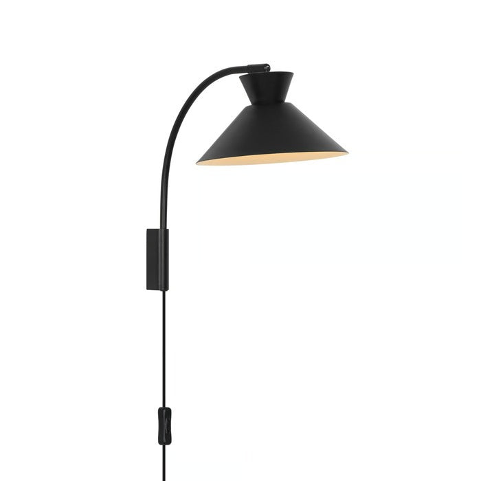 Applique murale DIAL métal noir IP20 E27 - Nordlux, Intérieur