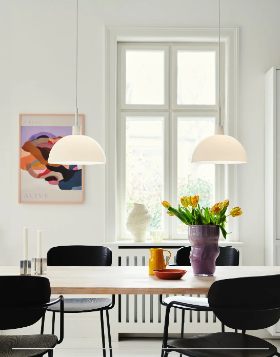 Suspension ELLEN 30 verre opale IP20 E27 - Nordlux, Intérieur