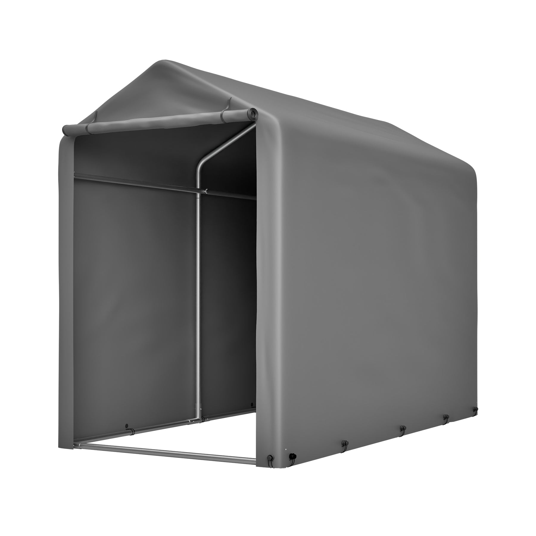 Tente de rangement pour vélos, abri de rangement pour 1 à 2 vélos, atelier et abri pour voiture résistant à l'hiver avec toit en PE résistant aux UV, garage de rangement pour vélos et motos, 100×190×160 cm, gris foncé