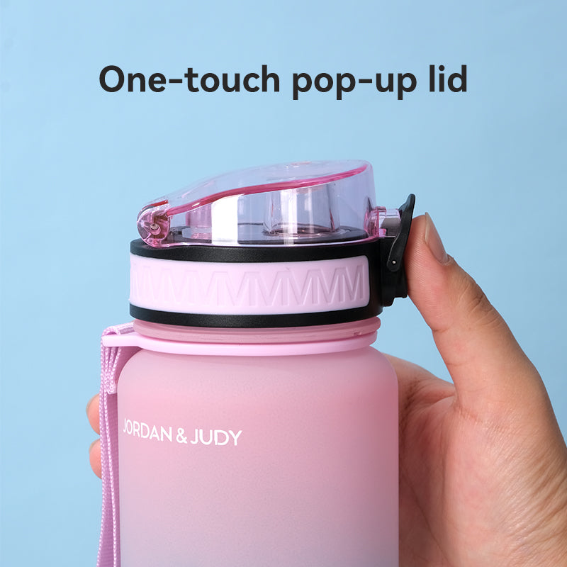 JORDAN & JUDY Gourde de sport en Tritan avec poignée 1000 ml - Rose ombré