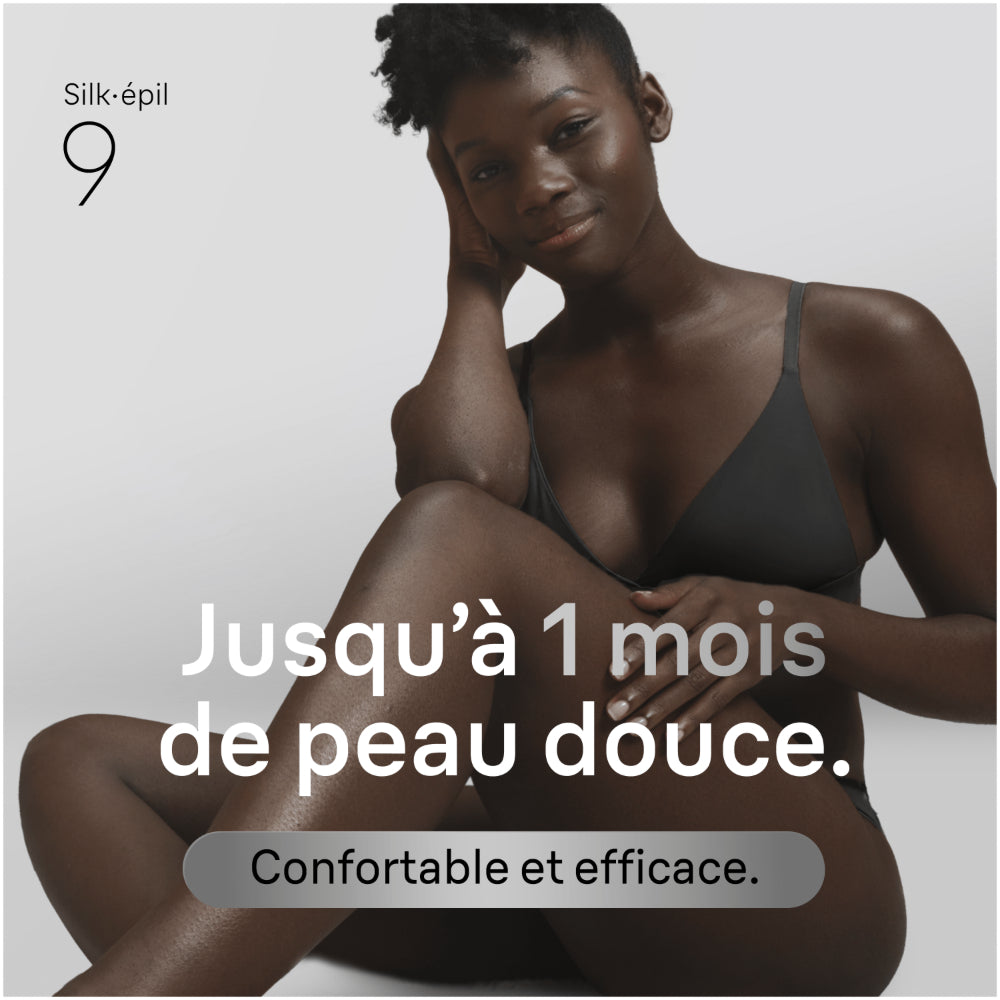 Braun Silk épil 9, Épilateur, Utilisation Sous la Douche ou Sur Peau Sèche, SES9-000, Argent