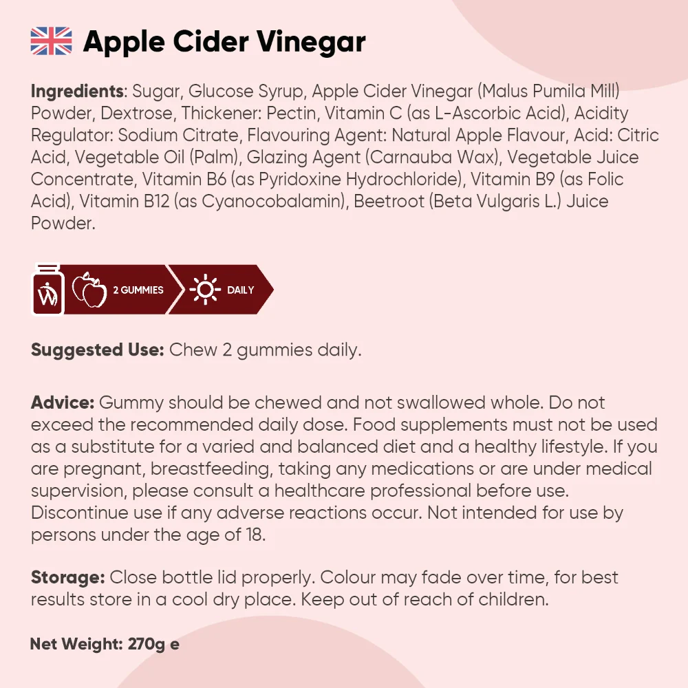 WeightWorld Vinaigre de cidre 1000 mg - 90 gommes