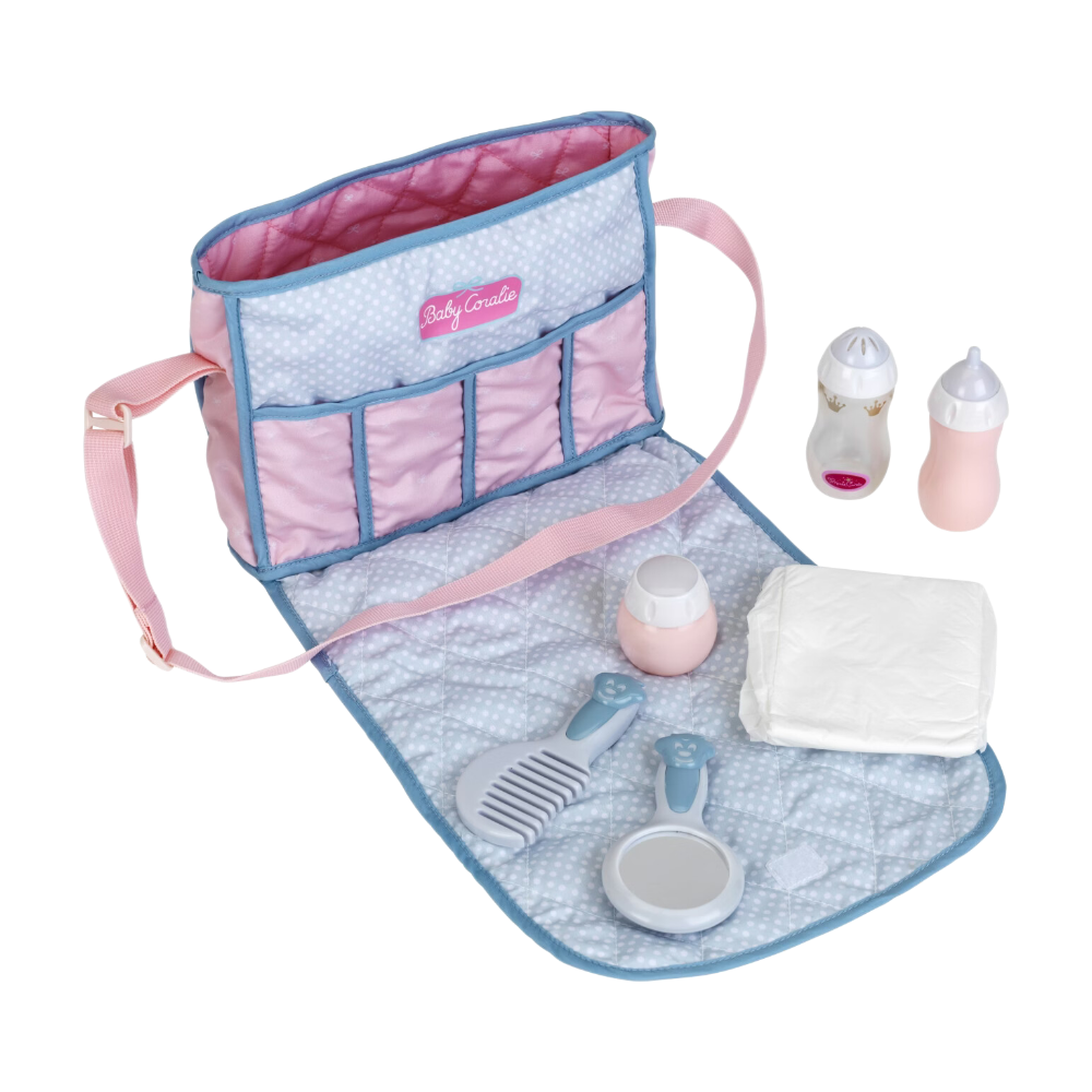 Klein Set de sac à langer pour poupée Princess Coralie 1653 avec accessoires