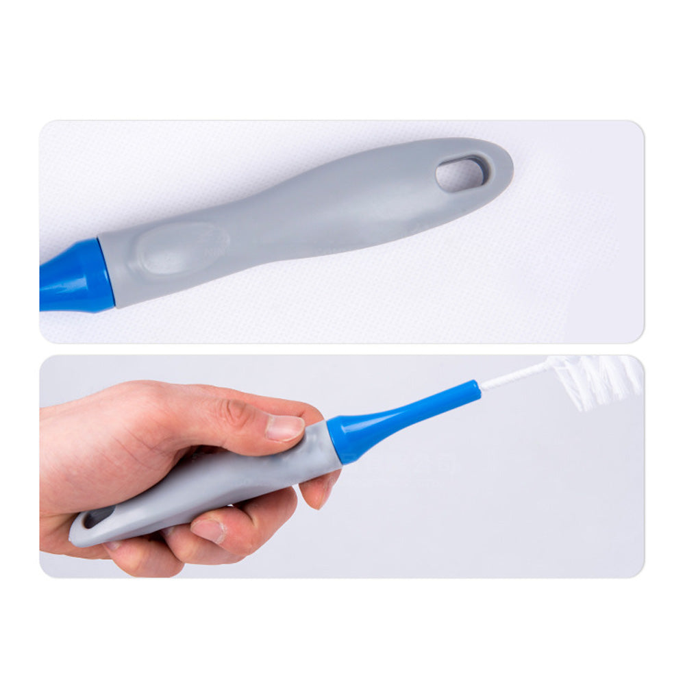 Brosse à bouteille 36 cm bleue, diamètre des poils 21 mm, avec manche en plastique PP