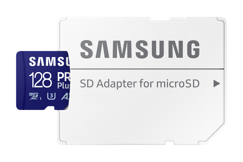 Samsung PRO Plus Carte microSDXC 2023 128 Go + adaptateur SD