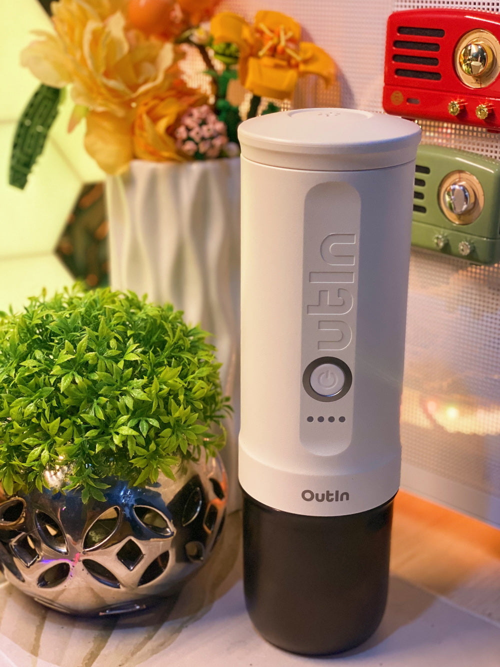 OutIn Nano Machine à Expresso Portable - Blanc Perle