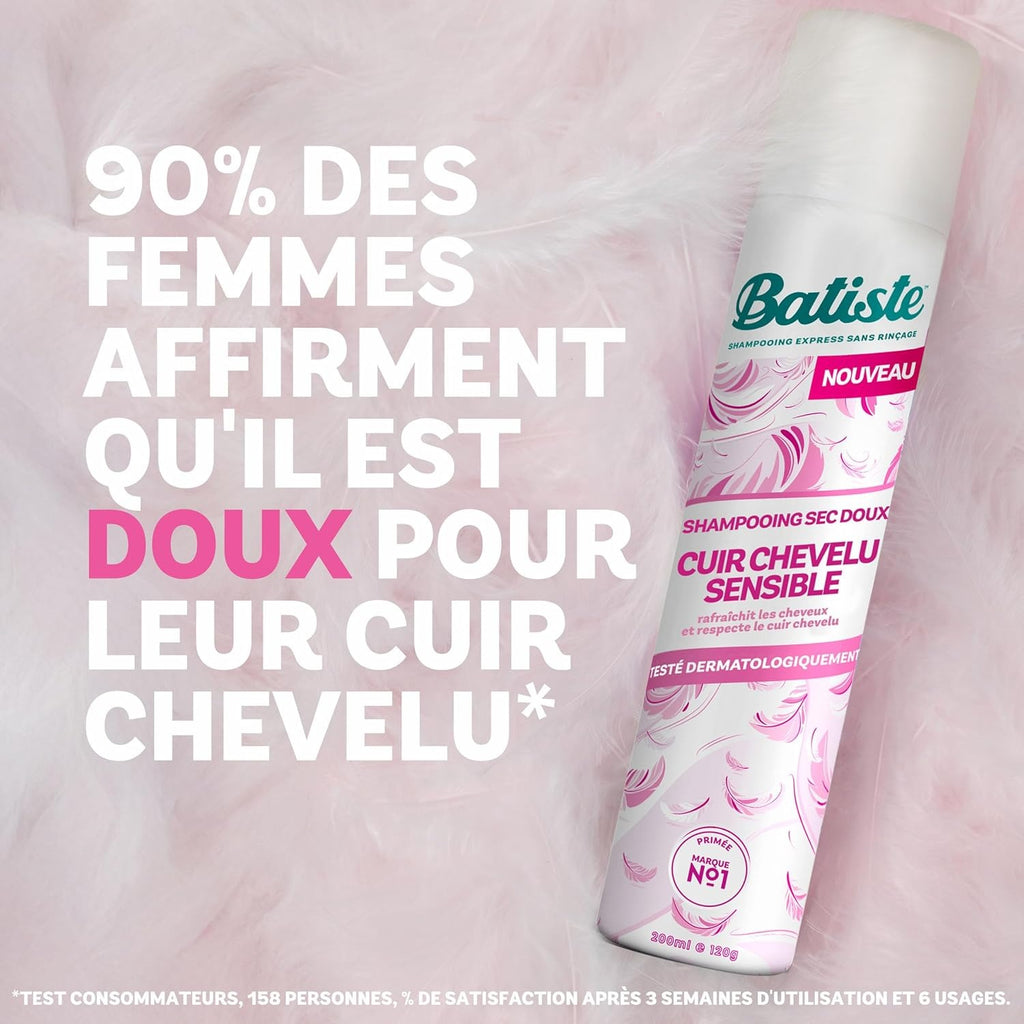 Batiste Shampooing sec pour cuir chevelu sensible à l'aloé vera - 200 ml