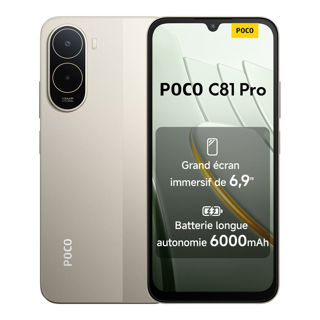 POCO C81 Pro Or 4G 256 Go ROM 256 Go RAM Double SIM, NFC
