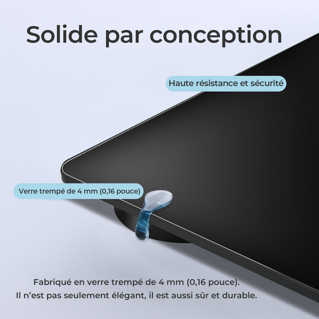 Sparoma Pèse-personne numérique noir AD-26 – Fonctionnant sur piles (2 × AAA, piles non incluses), capacité 180 kg/400 lb, précision 0,05 kg, verre trempé 4 mm, écran LCD, pour salle de bain, chambre et usage domestique