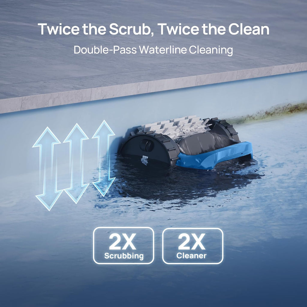 [Nettoyage de la ligne d'eau + Livraison gratuite le lendemain] Robot nettoyeur de piscine sans fil Beatbot AquaSense 2 | Avec housse de protection + Stationnement intelligent en surface | Doubles brosses pour le nettoyage de la ligne d'eau des paroi
