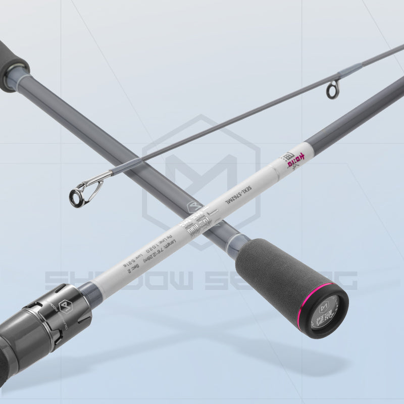 Canne à leurre en carbone ECOODA avec anneaux de guidage Fuji SIC et anneaux de type O, canne à pêche pour bar, truite et carpe