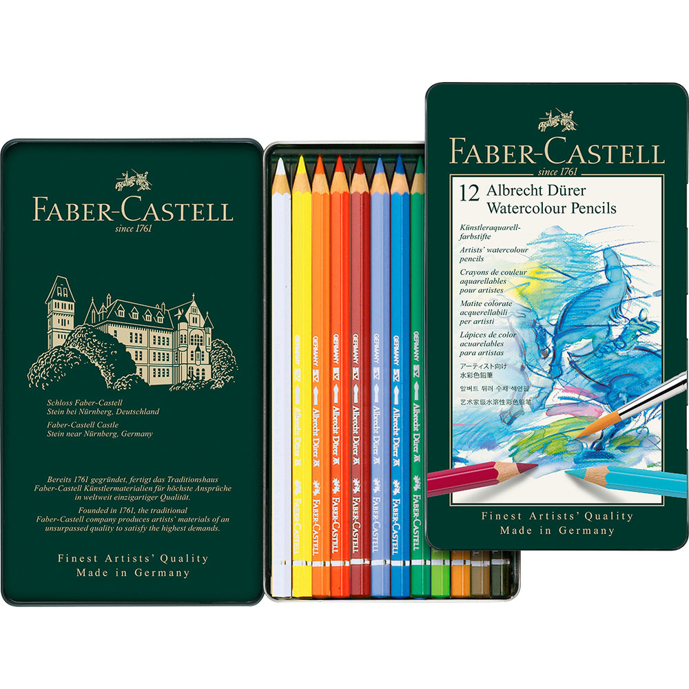 Faber-Castell Albrecht Dürer Boîte de 12 crayons de couleur aquarellables