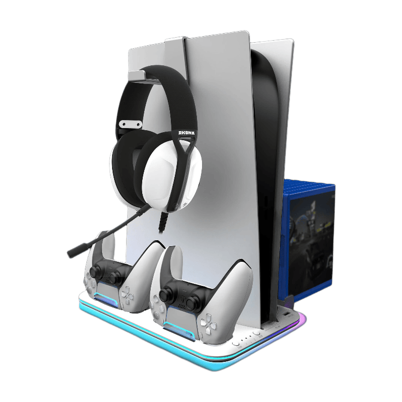 AKUMA GAMING Base de charge multifonction CYBER A01 RGB pour PS5/PS5 Slim