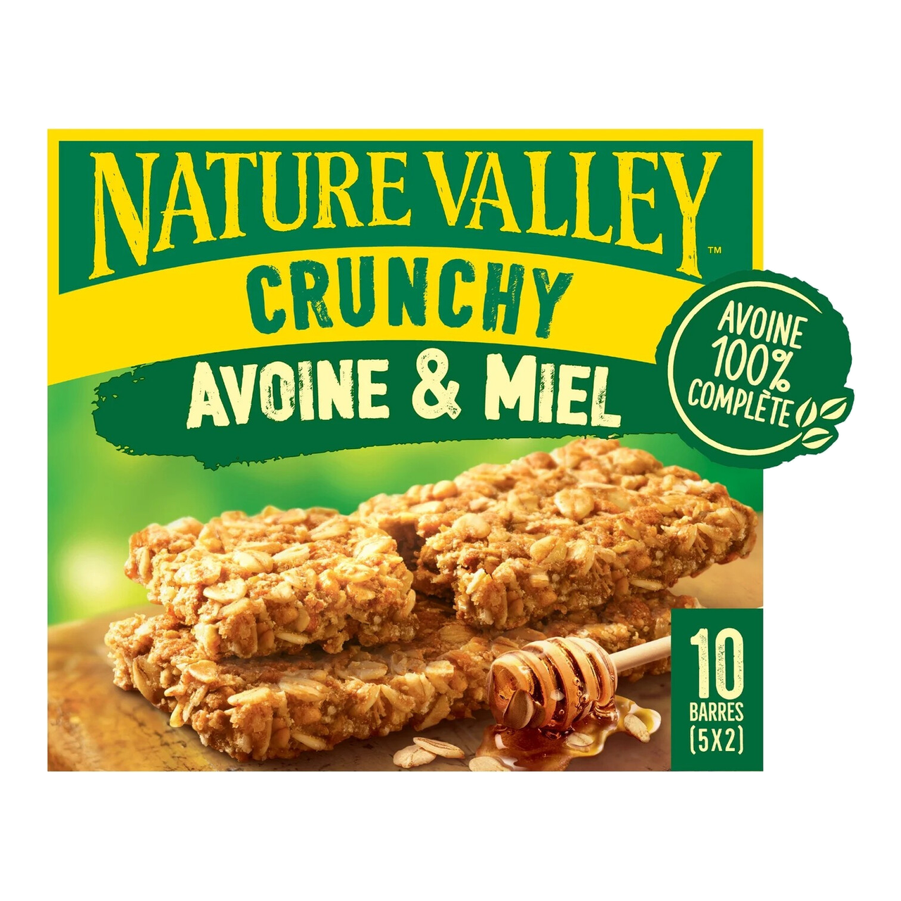 NATURE VALLEY Barre céréales crunchy avoine & miel x5 210g