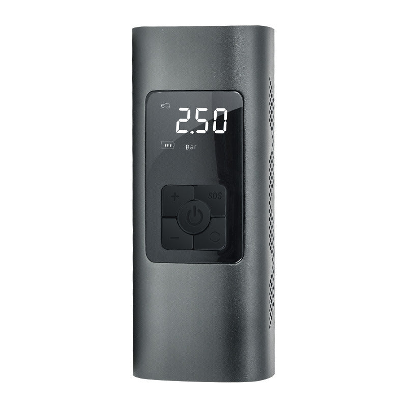 HELLO LEIBOO Pompe à air 6000 mAh double alimentation avec écran numérique, Mini portable avec lampe LED, pour gonfler pneus de voiture, moto et vélo, et ballons