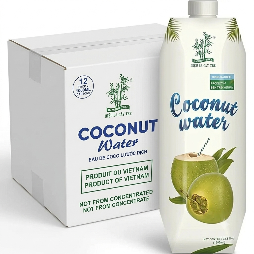 Bamboo Tree Eau de coco 12x1 L (Nouvel emballage)
