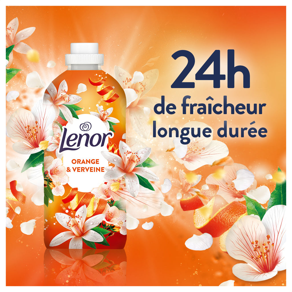 Lenor Adoucissant Liquide Collection Orange & verveine 42 Lavages - 882 ml