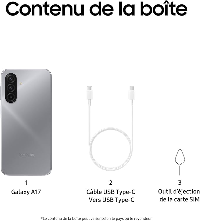 SAMSUNG Galaxy A17 128 Go gris