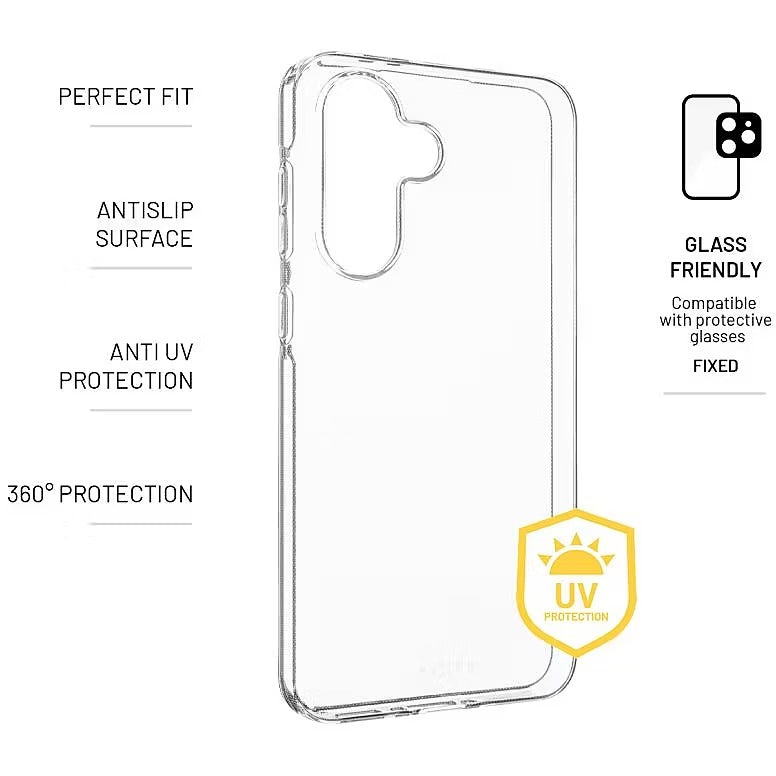 FIXED Story Coque arrière en TPU anti-UV pour Samsung Galaxy A56 5G, Transparente