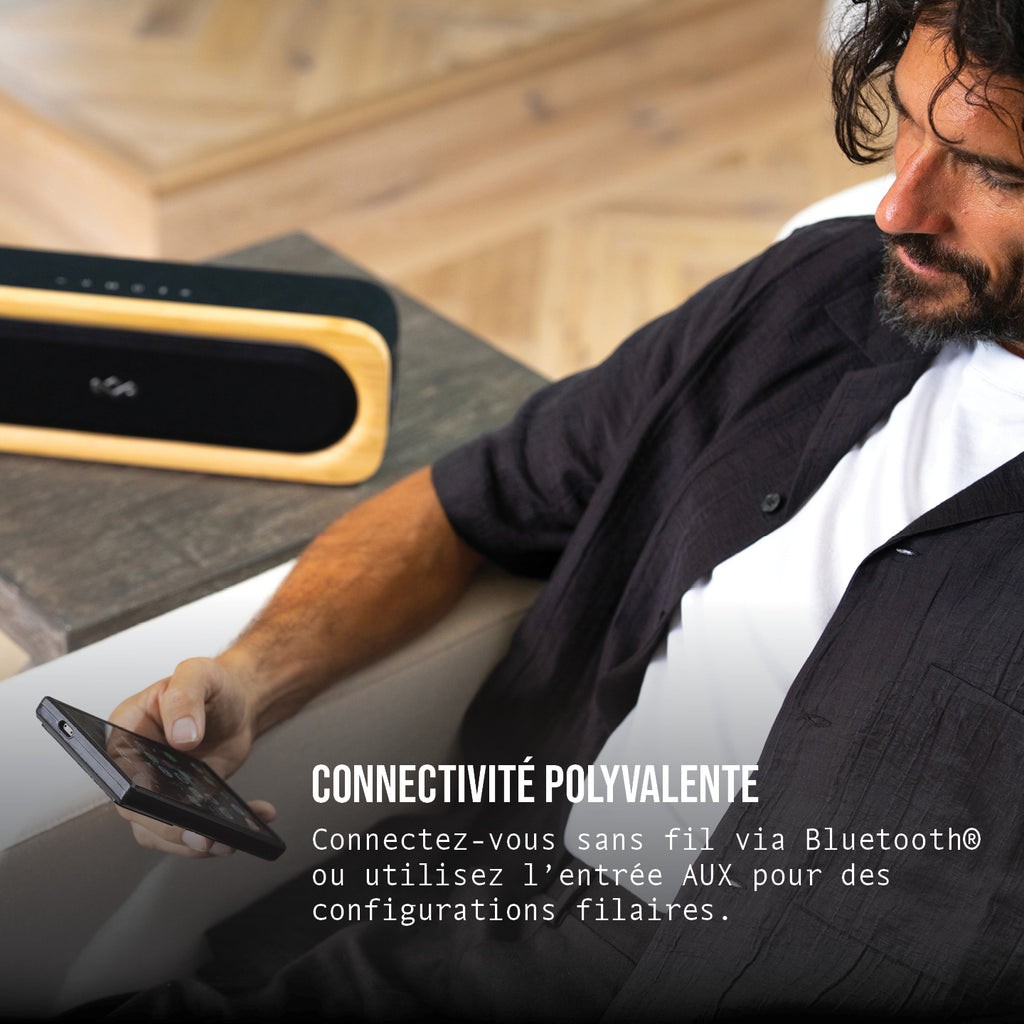 House of Marley Get Together 3 Enceinte Bluetooth portable compatible iPhone iPad Samsung & autres - Noir