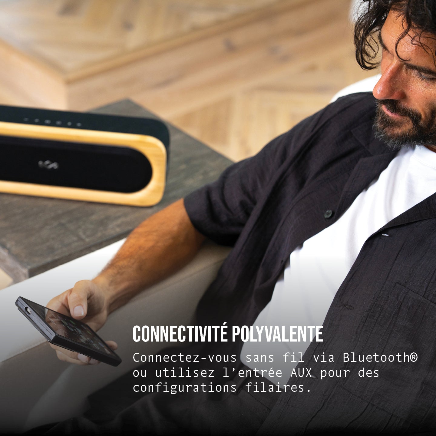 House of Marley Get Together 3 Enceinte Bluetooth portable compatible iPhone iPad Samsung & autres - Noir